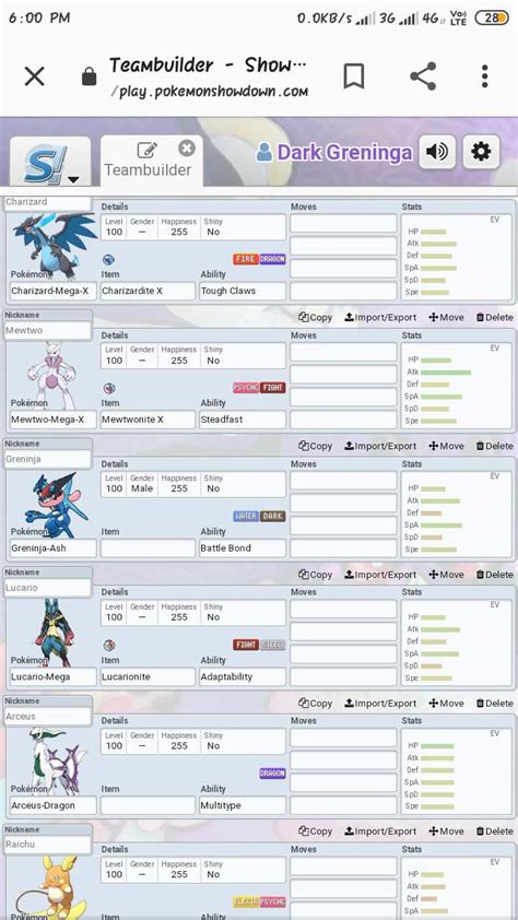 pokemon showdown|pokemon showdown team list.